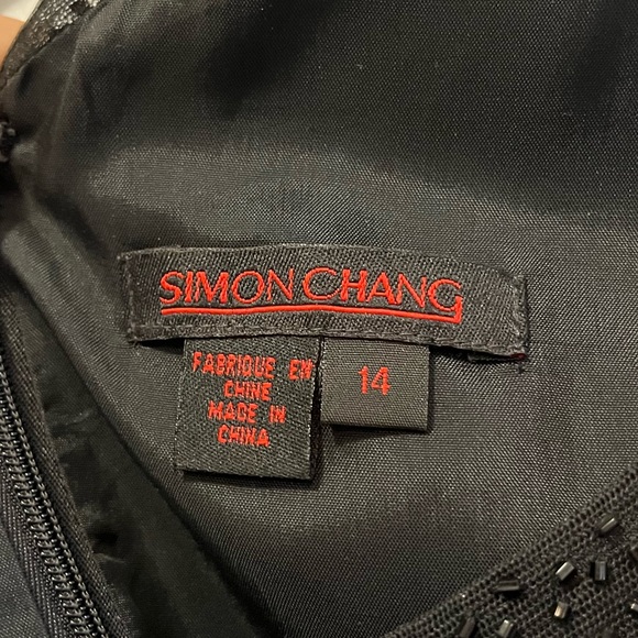 Simon Chang Black Sparkle Dress - Picture 5 of 5